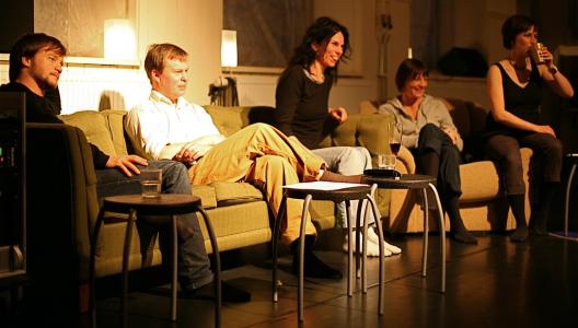 The panel: Johannes Öhman, Paul Bothén, Nina de Heney, Anna Westberg, Marika Hedemyr.